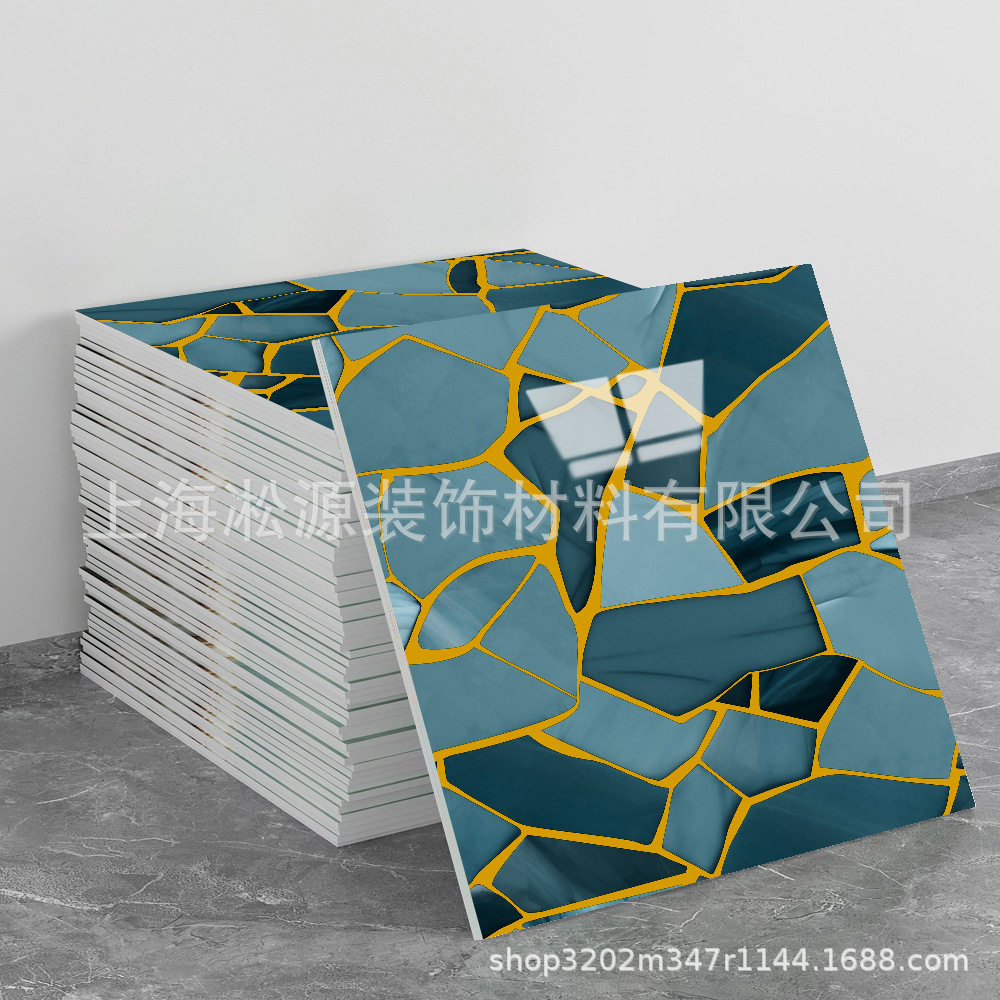 外贸跨境热销大理石仿瓷砖墙贴自粘防水防潮背景墙面装饰墙壁纸