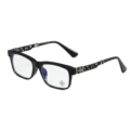 Black frame silver accessories