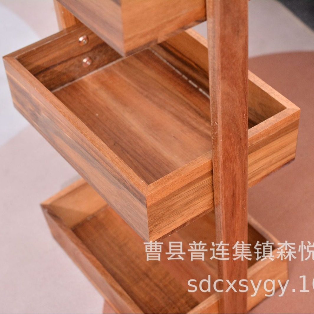 Simple solid wood multi-layer storage rack snack storage living room bathroom wooden multi-layer gap storage rack kitchen storage