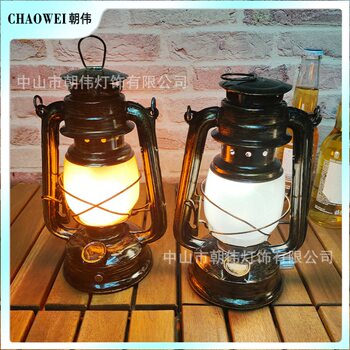 Cross-border led lamp decorative table lamp creative retro lantern nightlight restaurant camping light atmosphere light bar table lamp
