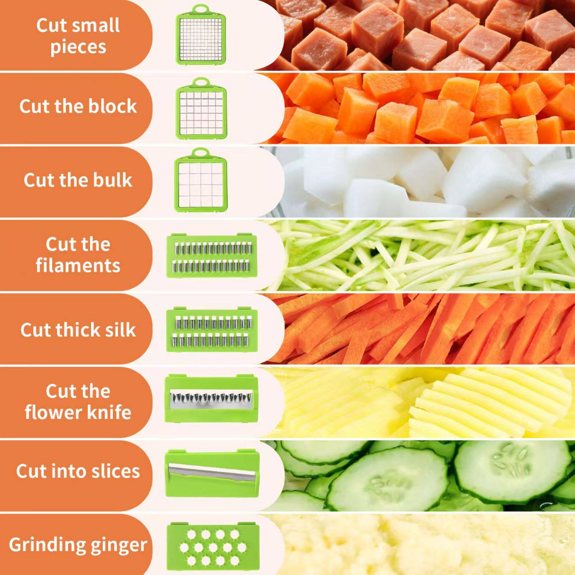 New Vegetable Cutting Tool Multifunctional Grater Potato Slicer Creative Shredder Onion Dicing Machine Vegetable Cutter