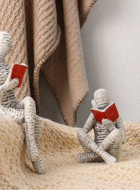 跨境ReadingWomen创意读书女人 家居酒柜桌面书柜树脂小摆件