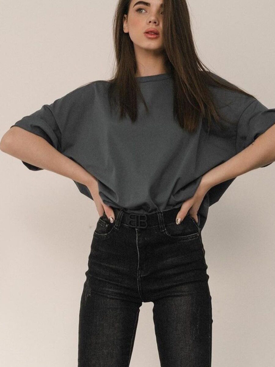 Womens 100 Cotton Solid Color T Shirt Round Neck Short Sleeve Versatile Style Spring Summer Collection Wholesale