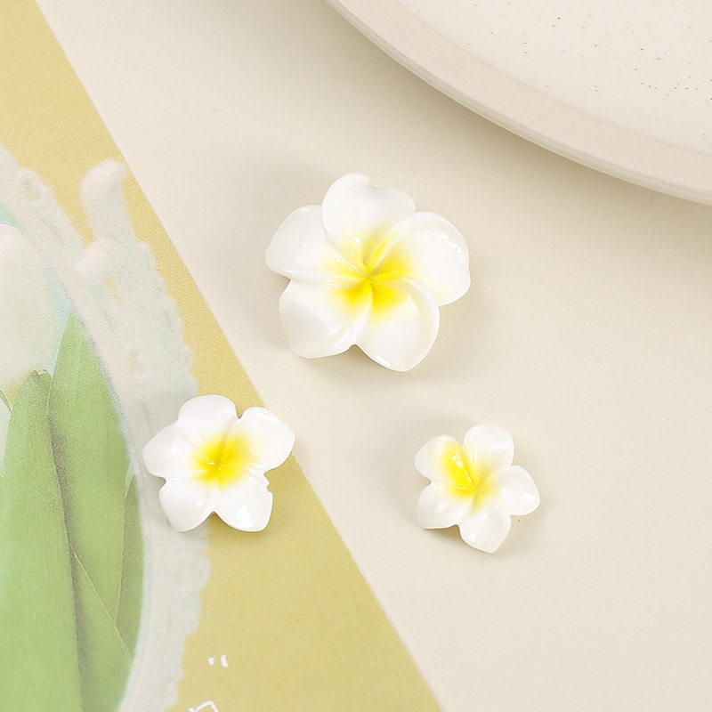 Plumerian flower diy resin flower accessories handmade material diy children's hair rope hair accessories material diy jewelry accessories