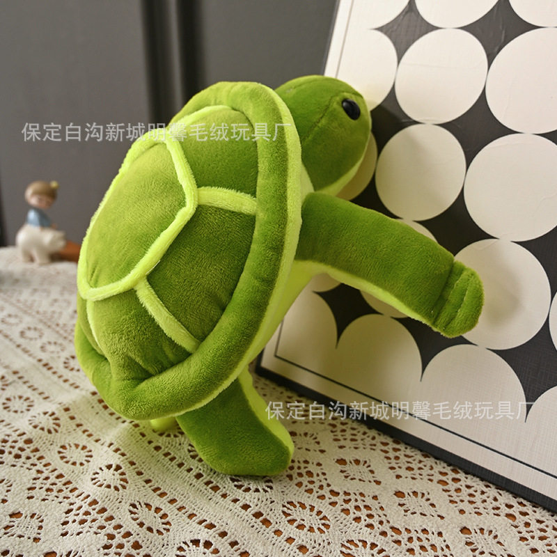 跨境仿真海龟毛绒玩具金钱龟公仔胖版乌龟抱枕厂家现货批发大眼龟