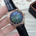 Rose gold steel green plate