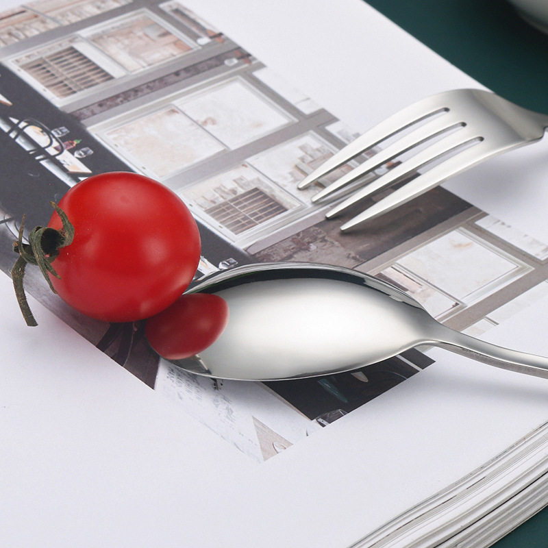 304 Stainless Steel Portable Tableware Fork Spoon Chopsticks suit Korean-style Three-piece Outdoor Gift Student suit