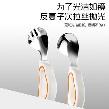 Baby Spoon Silicone Soft Spoon Newborn Baby Children's Tableware Set Wholesale Food Grade Certified Feeding