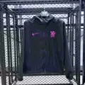 Rm1011 chelsea black hooded windbreaker