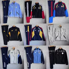 2526 Thin Windbreaker Arsenal Real Madrid Bayern Italy Lwp Germany Long Sleeve Full Zip Hoodless Training Suit Set