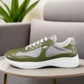 Green patent leather