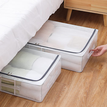 Pvc Under-Bed Storage Box Waterproof Foldable Storage Box Organizer Box Quilt Storage Box Folding Box Thickened Moisture-Proof