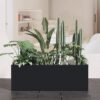 Factory Direct Sales Indoor Flower Box Outdoor Flower Pot Rectangular Flower Trough Restaurant Stainless Steel Planting Box Partition Flower Bed