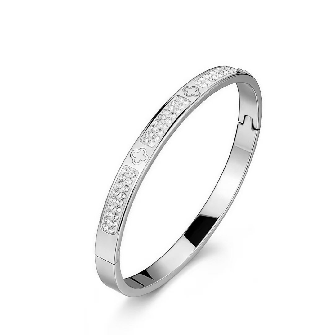 钛钢手镯女生高级感小众满天星不掉色镶钻精致排钻ins风满钻手环