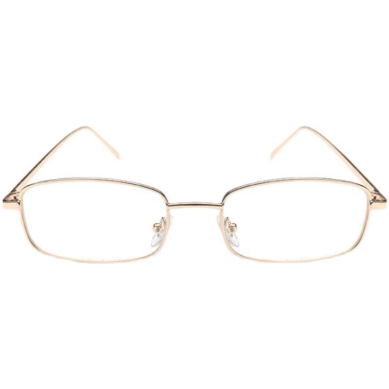 Japanese Style Harajuku Ins Rectangular Personalized Retro Hong Kong Style Internet Popular Glasses Frame Gold Silk Edge Small Frame Retro Glasses for Women