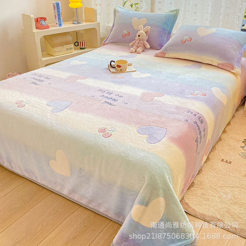 Blanket Coral Fleece Cover Blanket Flannel Blanket Cartoon Sofa Blanket Single Bed Sheet Single Air Conditioning Nap Blanket Quilt