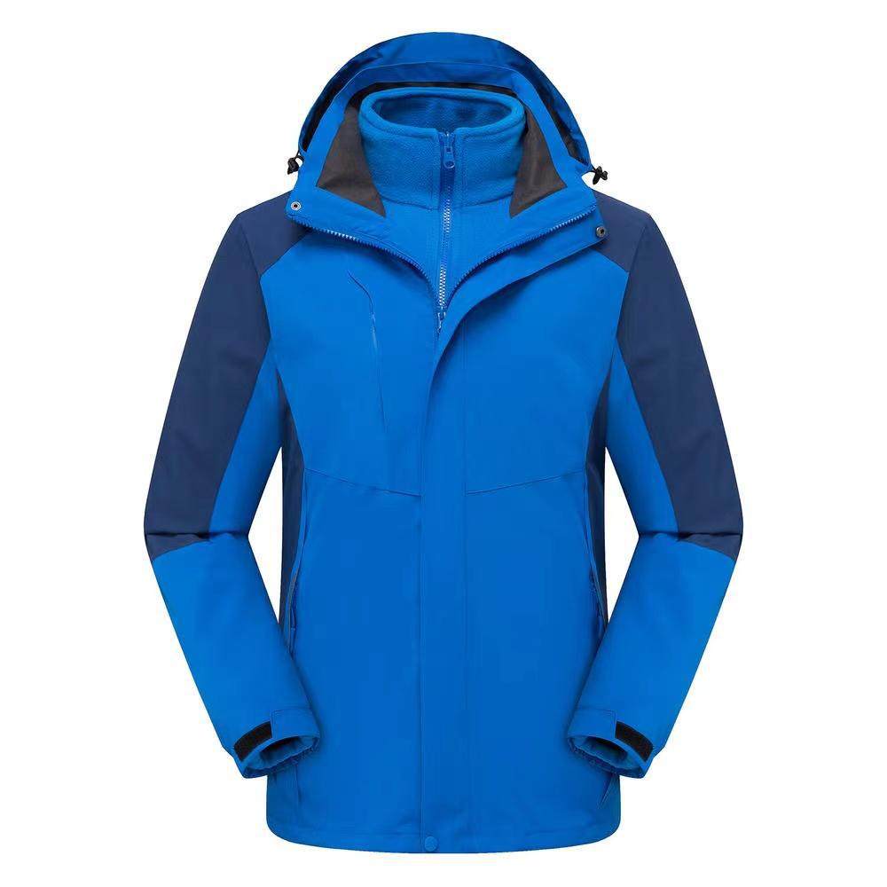 Outdoor three-in-one charge clothing detachable polar fleece charge clothing custom warm windproof waterproof coat LOGO