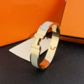 Size 17 wide version 12mm rose gold + smoke white bracelet with logo h