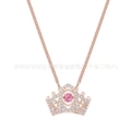 Crown rose gold necklace