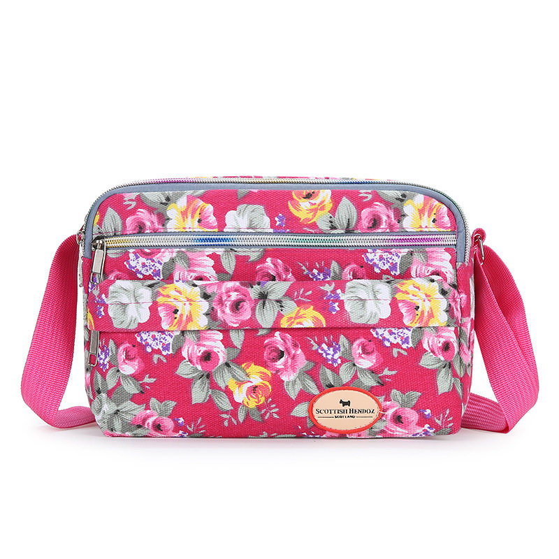 新款妈妈包牛津布女士花布单肩包大容量帆布中老年斜挎包地摊包包