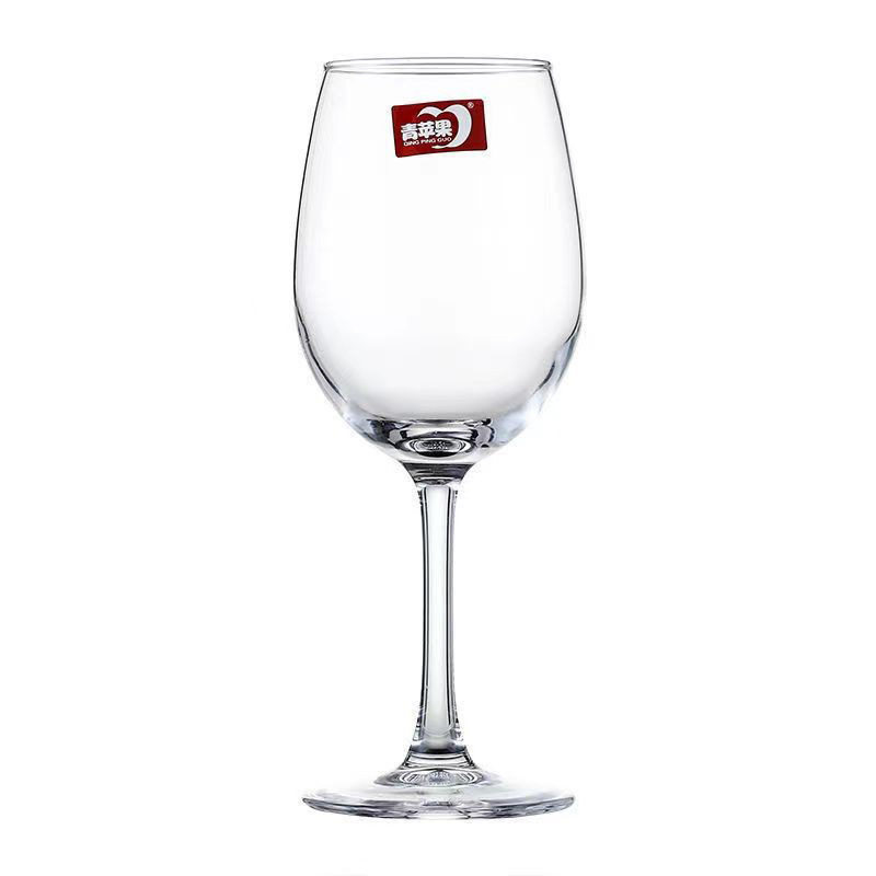 Transparent glass green apple wine glass European goblet white wine glass hotel supplies household 6 PCs suit