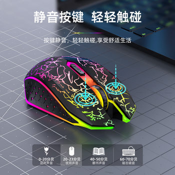 Wireless Mouse Charging Silent Bluetooth 2.4g Office Luminous Game E-Sports Notebook Accessories Spot Wholesale