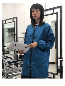 Barber Shop Apron, Hairstylist's Anti-Hair Breakage Clothes, Waterproof, Non-Stick Hair, Trendy Hairdressing, Hair Cutting, Perming and Dyeing Work Clothes, Ginger Tea