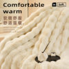 Rabbit Plush Blanket Winter Thickened Blanket Office Nap Blanket Coral Velvet Shawl Student Sofa Blanket