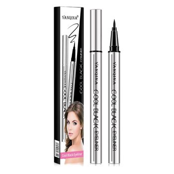 Yanqina Small Silver Tube Liquid Eyeliner Pen Non-Smudge Waterproof and Sweat-Proof Ultra-Fine Novice Eyeliner Gel Pen