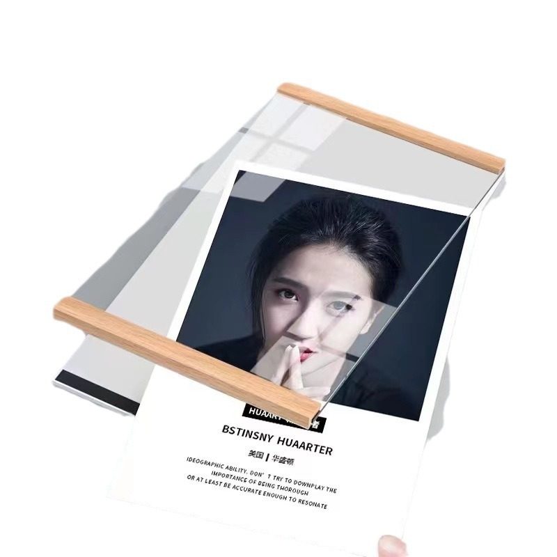 Acrylic magnetic display board without punching magnetic suction frame teacher introduction poster frame teacher introduction photo frame hanging wall