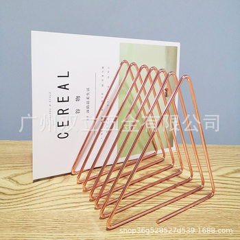 Retractable Creative Triangle Book Rack Nordic ins Metal Desktop Book by Simple Storage Iron Office Supplies