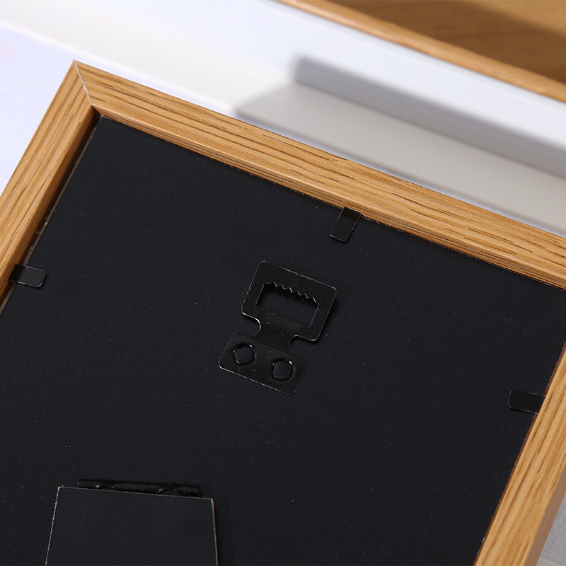 Stereo Photo Frame Table Long Wooden Creative Photo Frame Table Table Log Color Picture Frame Wall Photo Wall