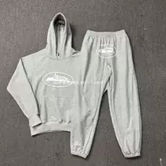 Corteiz Classic Series Ship Print Logo Thin Fleece Alcatraz Hoodie Trendy Unisex Casual Sweatpants