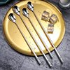 304 stainless steel long handle mixing spoon small spoon exquisite coffee spoon extended spoon dessert milk tea mixing stick