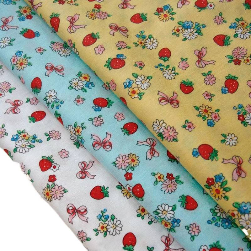 Lanli Fabric Pastoral Floral Cartoon Rabbit Twill Cotton Fabric Dress Children's Clothing Cheongsam Clothing Fabric DIY