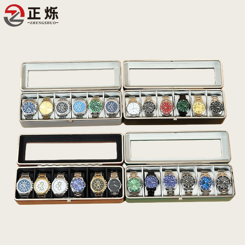 Dust-Proof Watch Storage Box, High-End Watch Collection Box, Watch Box, Leather Transparent Watch Box, Home Jewelry Box