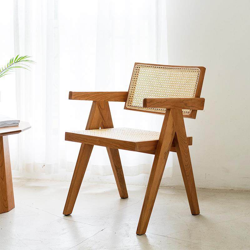 北欧实木莫比恩餐桌长方形家用简约白蜡木桌子原木风会议桌椅组合