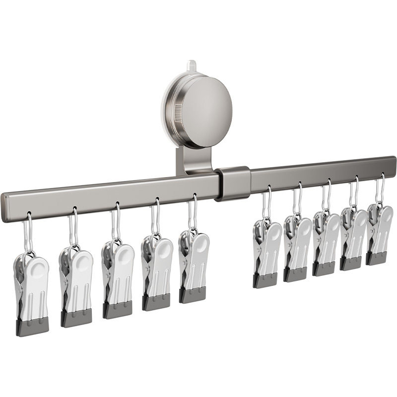 Suction cups socks drying rack multi-clip drying rack balcony indoor home hanging underwear folding drying socks artifact
