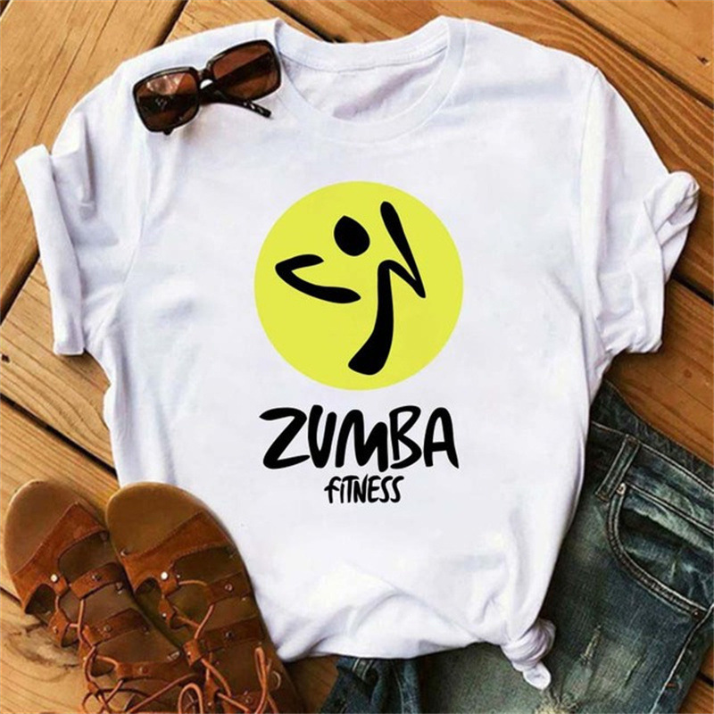 2022外贸 Zumba 印花短袖t恤女装上衣