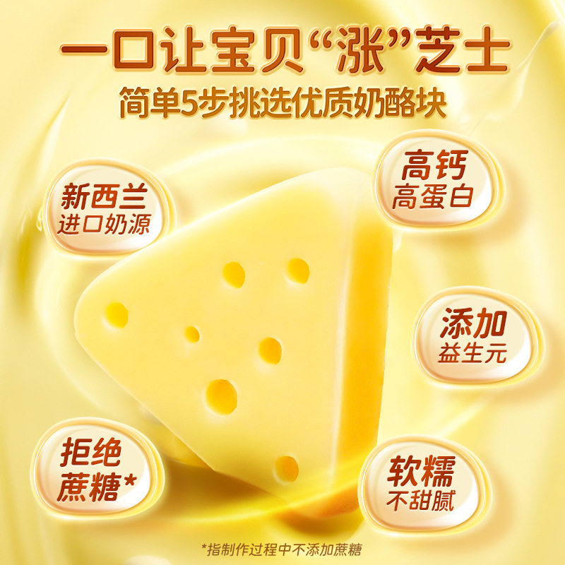 Fujibaby Cheese Triangular Blocks Children's Nutritional Healthy Snacks High Calcium High Protein Added Prebiotics