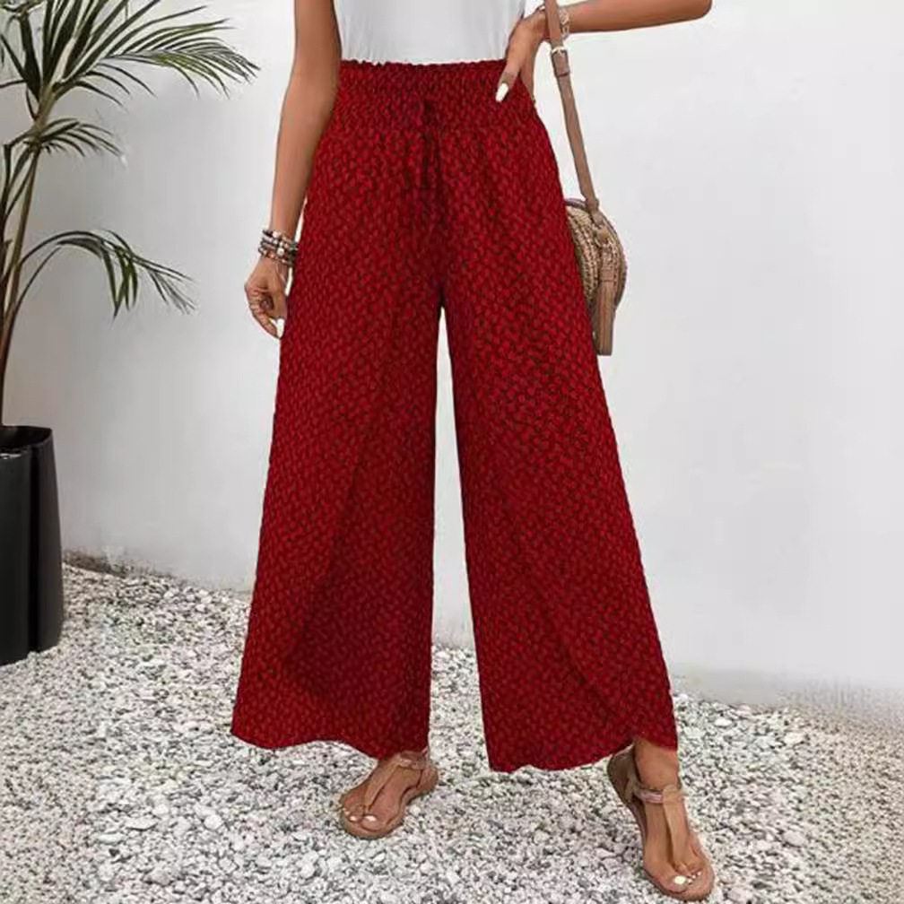 Womens Vintage Bohemian Wide Leg Trousers Loose Fit Urban Style Spring Fall Wholesale Available