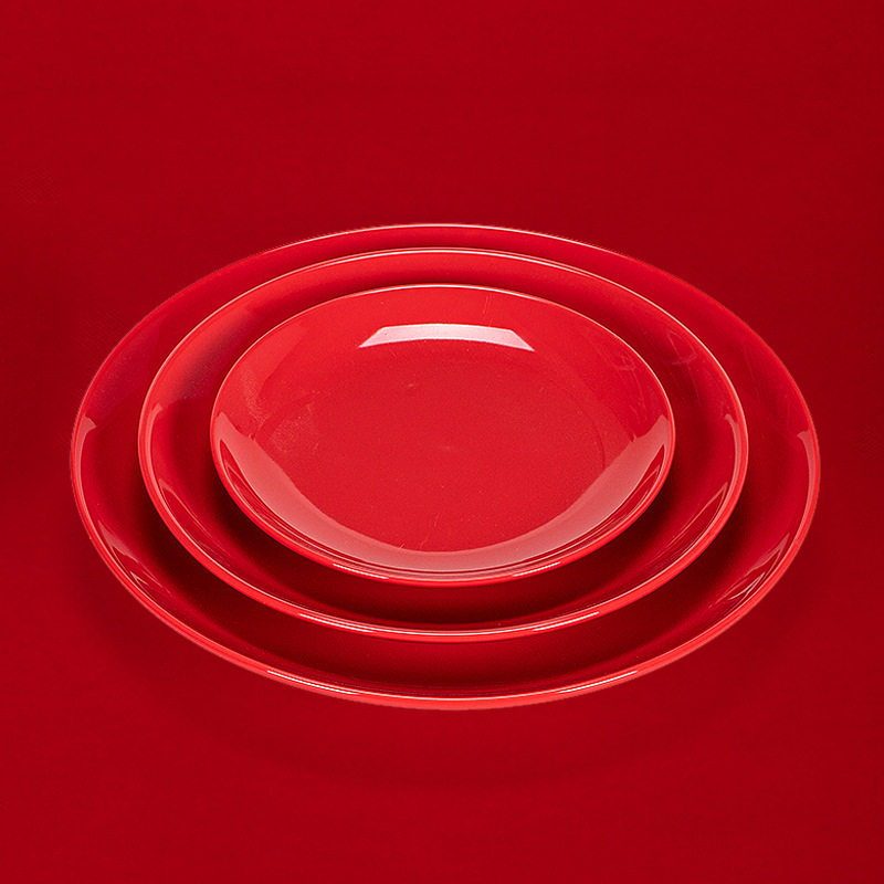 Dehua Ceramics Festive Red Ceramic Dinner Plate Bowl Noodle Bowl Soup Bowl Steak Plate Mouth Cup Stew Cup Hotel Tableware