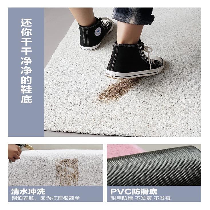 卡通单元门地垫 可裁剪可水洗大懒猫咪刮土蹭泥入户门丝圈地垫