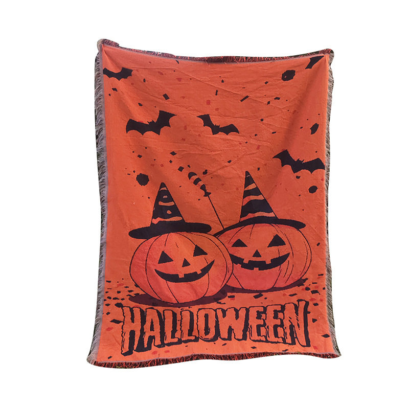 Cross-Border European and American Holiday Style Tassel Thread Blanket Sofa Throw Single Full-Cover Blanket Picnic Mat Bed End Blanket Decorative Blanket