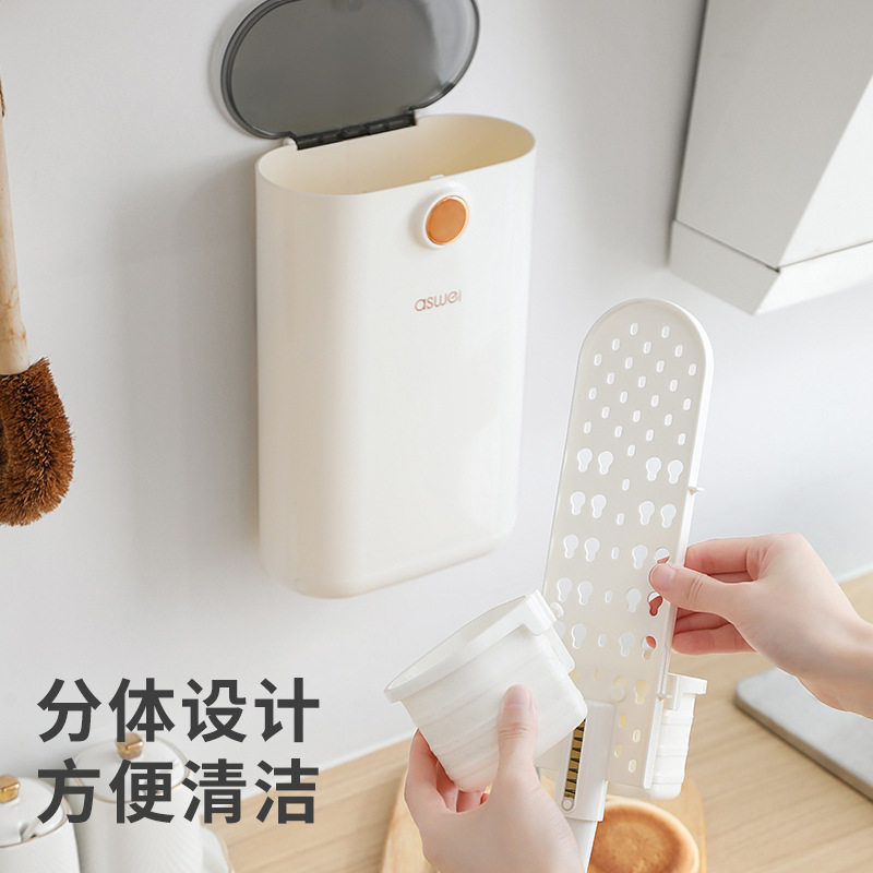 Wall-Mounted Chopstick Holder Storage Rack Kitchen No-Drill Chopstick Organizer 2025 New Model Household Draining Spoon Basket