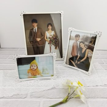 Out of Japan 6-Inch 7inch 10inch High-End Small Flower Diamond Metal Photo Frame Wedding Photo Frame Model Room High-End Photo Frame