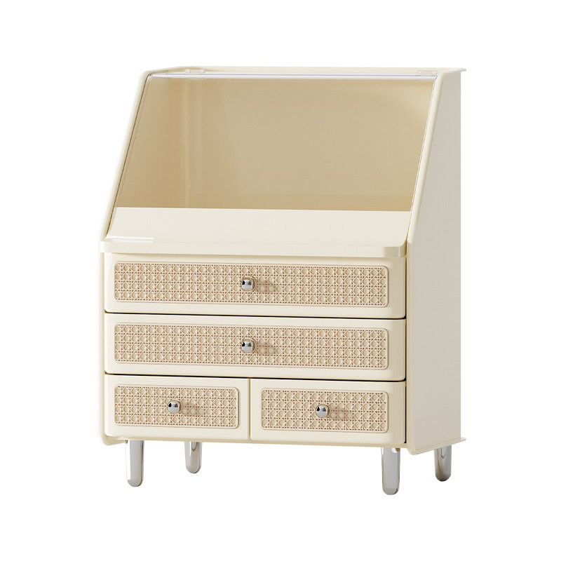 Cosmetics Storage Box Desktop High-End Multifunctional Household Skin Care Product Storage Box Dust-Proof Drawer-Type Makeup Box