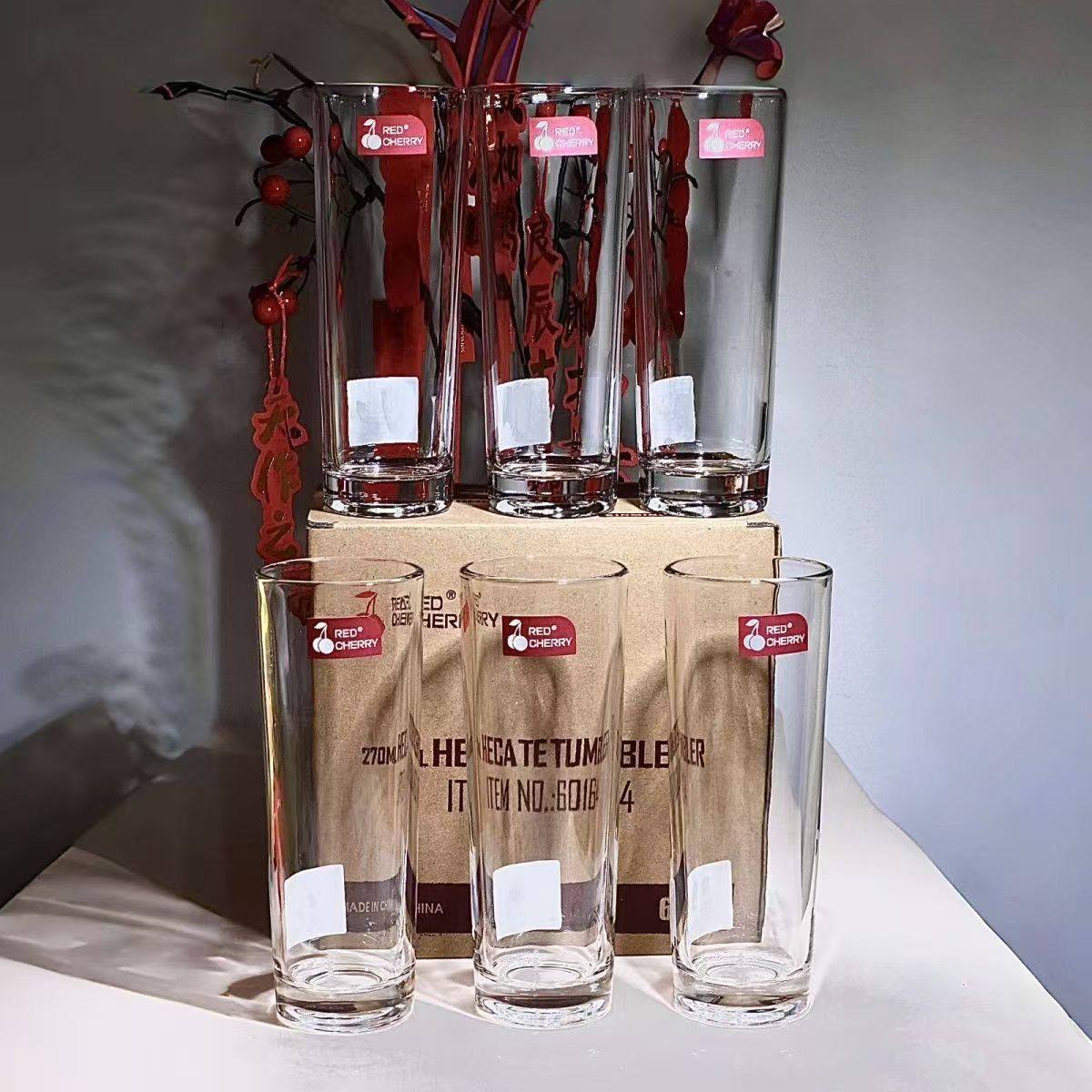 Factory multi-specification hotel restaurant glass cup beverage cup generous simple drinking cup round glass wholesale