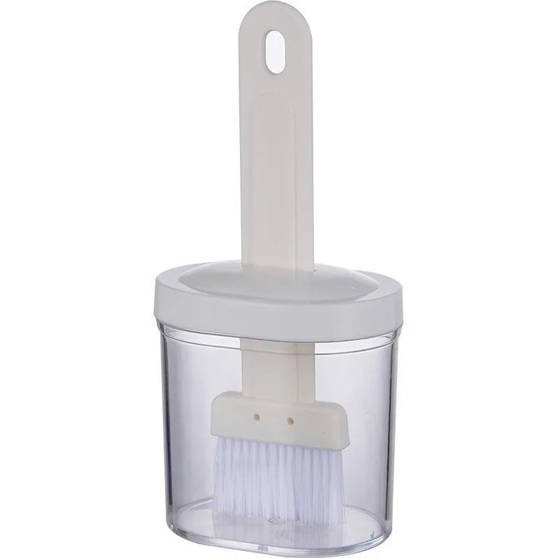 New oil brush household high temperature resistant silicone barbecue oil brush Kitchen pancake food grade baking with bottle integrated