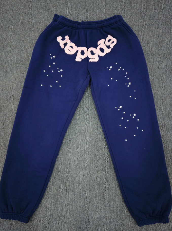 跨境爆款连帽衫555555美潮街头重磅宽松Sp5der卫衣卫裤男套装现货